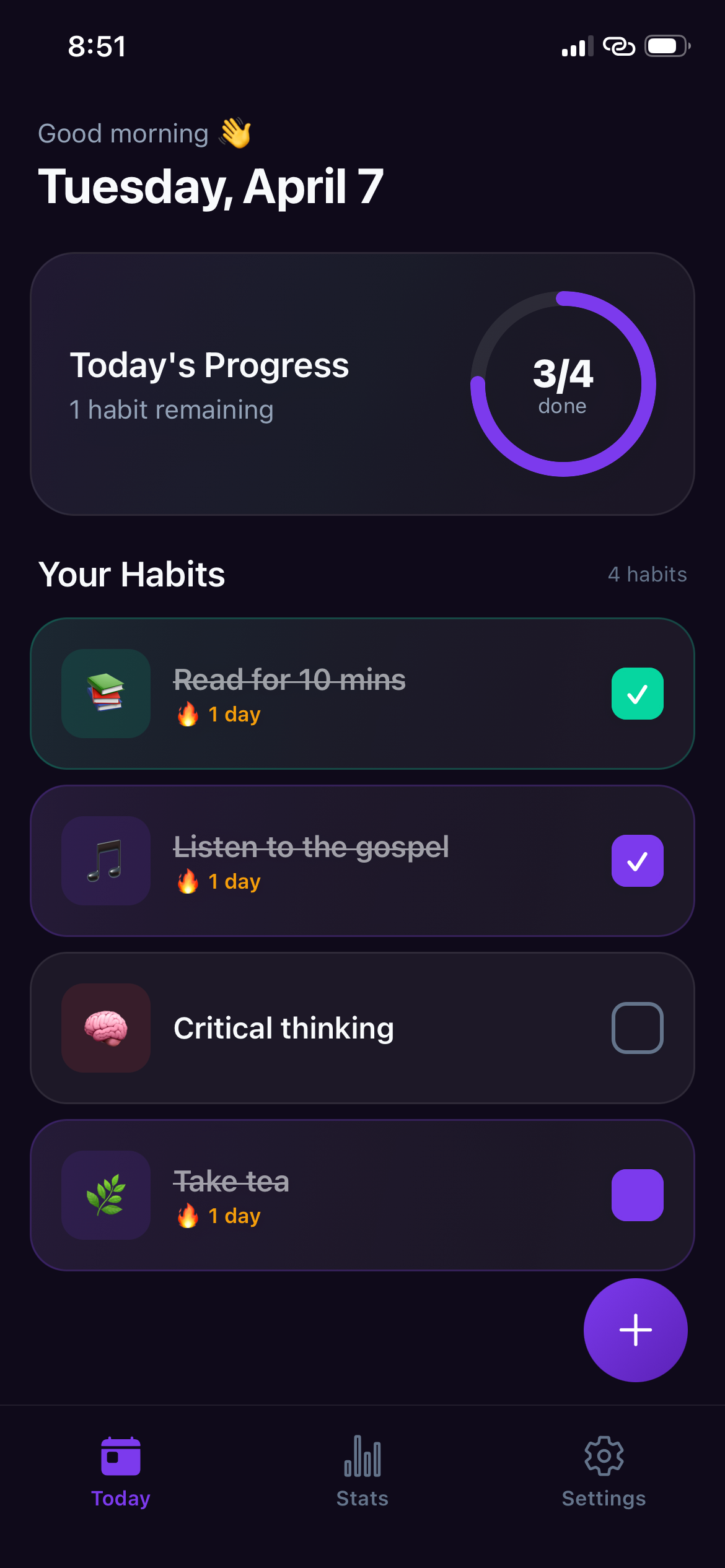 HabitFlow App Mockup